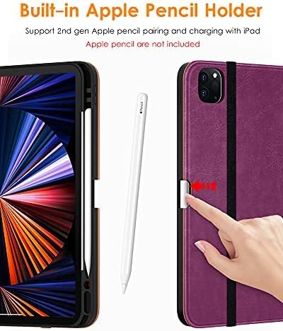DTTO Case for iPad Pro 11 Inch 4th / 3rd / 2nd / 1st Generation 2022/2021/2020/2018Premium PU Leather Folio Stand Cover with Hand Strap Auto Wake/SleepMultiple Viewing Angles Black