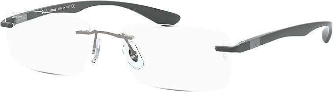 Ray-Ban unisex-adult Rx8724 Titanium Rectangular Prescription Eyeglass Frames