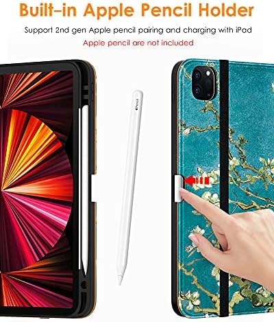 DTTO Case for iPad Pro 11 Inch 4th / 3rd / 2nd / 1st Generation 2022/2021/2020/2018Premium PU Leather Folio Stand Cover with Hand Strap Auto Wake/SleepMultiple Viewing Angles Black