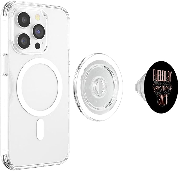 Fueled By Sarcasm Smut Romance Book Lover Sarcastic Women PopSockets Adhesive PopGrip
