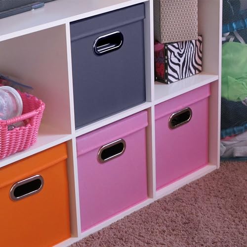 Household Essentials 33-1 Decorative Storage Cube Set with Removable Lids | Navy | 16-Pack - size: 2 Count (Pack of 8)