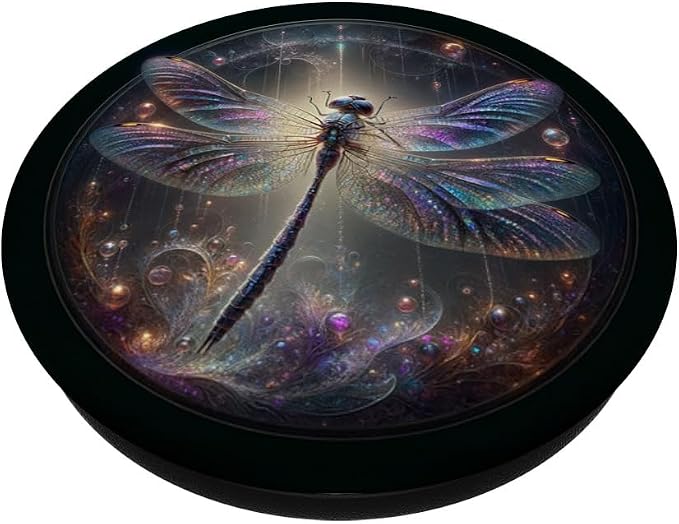 Cute Purple Dragonfly Beautiful Nature Graphic Art PopSockets PopGrip for MagSafe