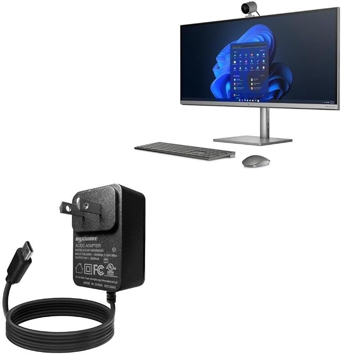 BoxWave Charger Compatible with HP Envy 34â€ All-in-One (34-c0010) - Wall Charger Direct (15W) Rapid Charge Your Device with Built-in 3ft Cable