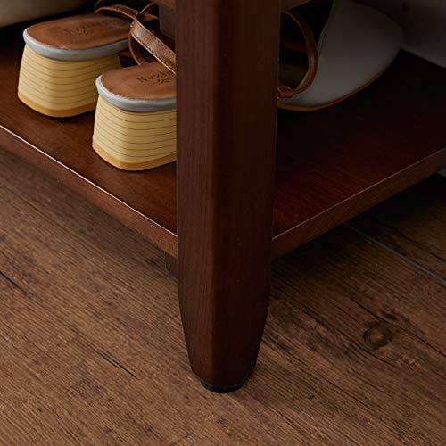 XKZG Storage Bench Wooden Shoe Rack Bench Rustic Solid Wood Entryway Bench (Brown,39.4") - color: Brown, size: 39.4"W x 11.8"D x 16.5"H