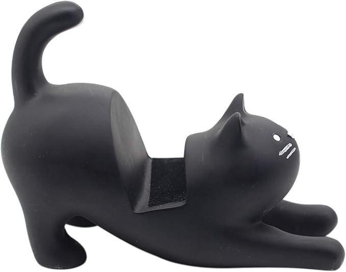 BOLLEY JOSS Desk Cell Phone Holder Stand Pink Sofa with Cute Cat Kitty for Office Free You Hands Home Ornament