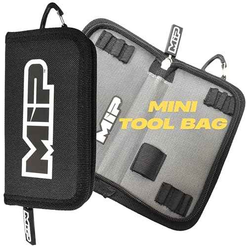 MIP RC Mini Tool Bag 13 Pocket Holds 1/4 Hex & Nut Driver Bits, Precision Tools for RC Car Repair, Quadcopter, Helicopter, and FPV Racing Drone Models, Model 5211