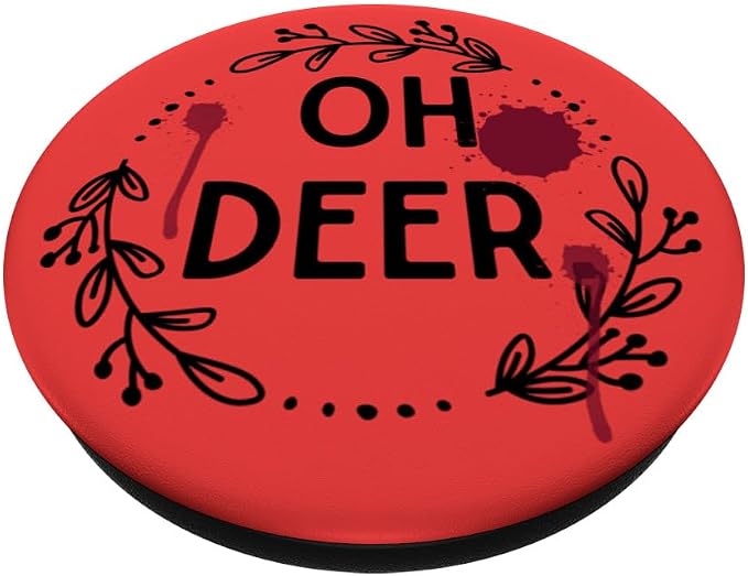 Alastor Radio Demon Oh Deer Red Pop Socket PopSockets Adhesive PopGrip