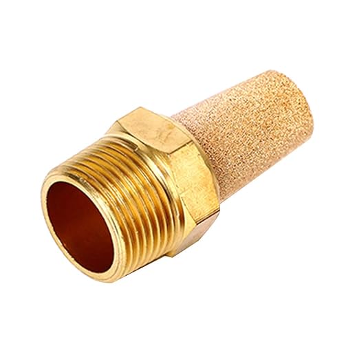 Beduan 3Pcs Pneumatic Brass Exhaust Muffler Filter, 3/4" Male Thread Hex