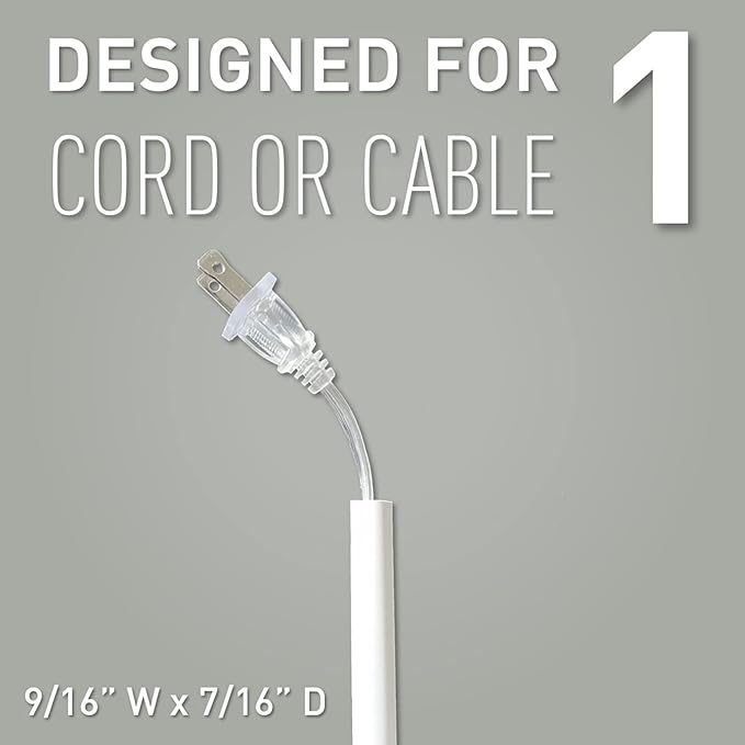 Wiremold Cable and Cord Management, Cordmate, Flat Elbow, White, C16 (Pack of 2)