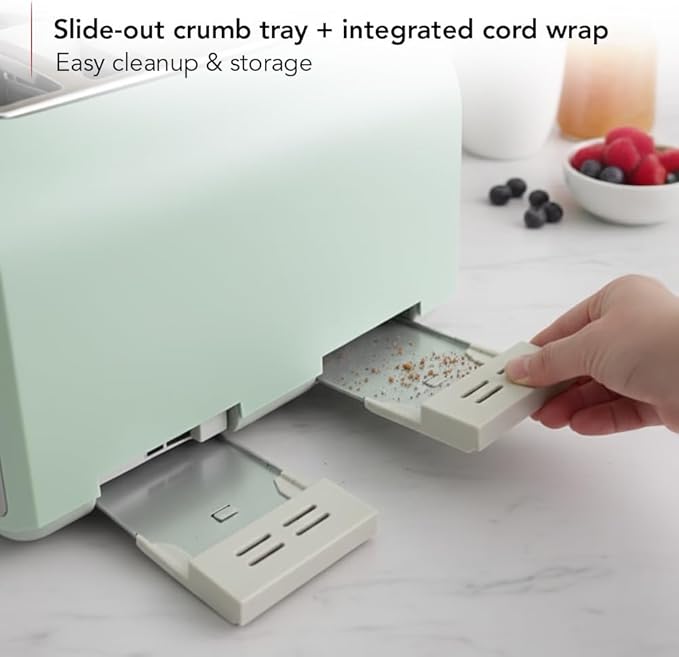 OVENTE Electric 4-Slice Toaster, 6-Shade Settings,Teal TS4410LBL