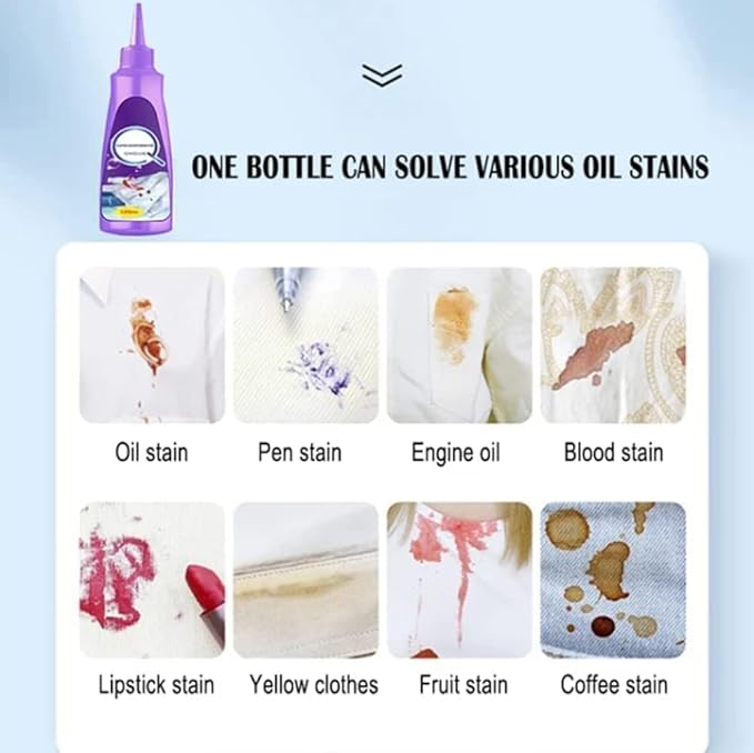 2 PCS Active Enzyme Laundry Detergent, Active Enzyme Laundry Stain Remover, Garment Stubborn Stain Cleaner Oil Remover, Clothes Oil Stain RemoverWhite Shirt Guardian