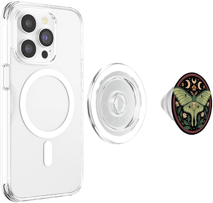 Luna Moth Lover Entomology Bug Flying Insect PopSockets PopWallet for MagSafe