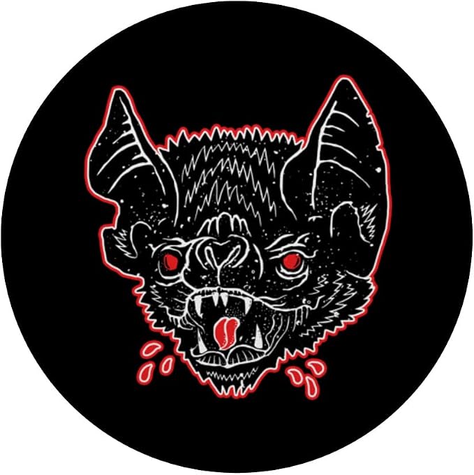Creepy Spooky Halloween Vampire Bat Blood Black PopSockets Standard PopGrip