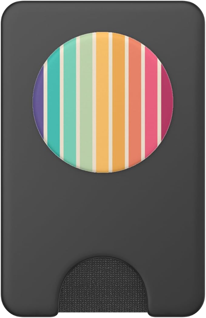 Vintage Rainbow Stripe Design Pattern PopSockets Adhesive PopGrip