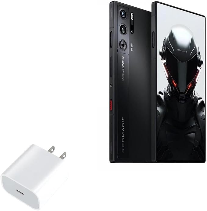 BoxWave Charger Compatible with ZTE Nubia Red Magic 10 Pro+ - PD GAN miniCube (30W) 30W Tiny PD GAN Type-C Wall Charger - Winter White