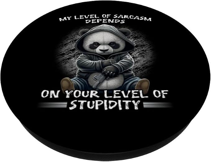 My Level of Sarcasm Depends Funny Sarcastic Quote PopSockets PopWallet for MagSafe