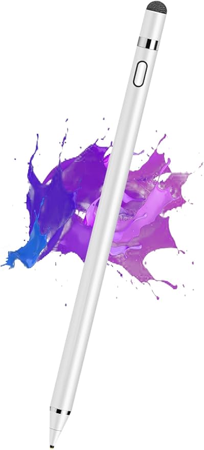 Stylus Pen for Touchscreen Kenkor Rechargeable Digital Fine Point Active Tablet Pencil Stylus Pen for iPhone/Switch/Android/Apple iPad Pro/Air/Mini/Samsung/Cellphone/Tablet Drawing &amp Writing - B