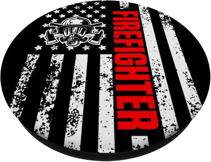 US American Flag Rescue Costume of Patriotic Firefighter PopSockets Standard PopGrip