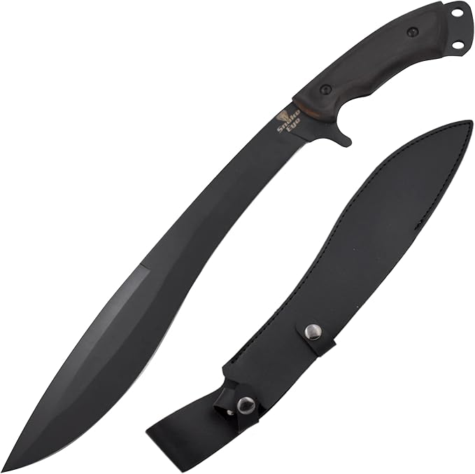 Snake Eye Machete with Heavy Duty Construction-Ergonomic Non-Slip Handle and Belt Sheath for Gardening, Land-Management, Bushcraft, Hunting and Outdoor