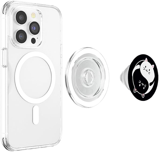 Yin Yang Cat Pop Socket for Phone PopSockets Kitten Yin Yang PopSockets Standard PopGrip