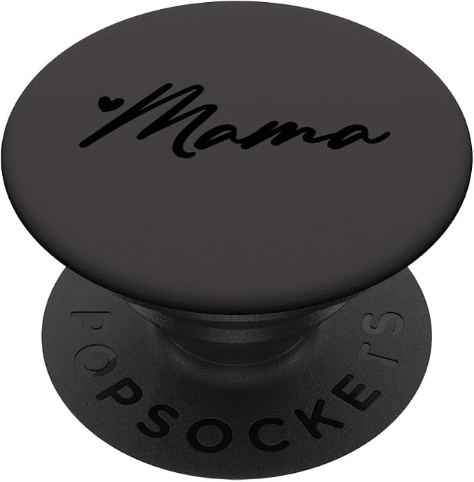 Black Gray Heart Mama PopSockets Adhesive PopGrip