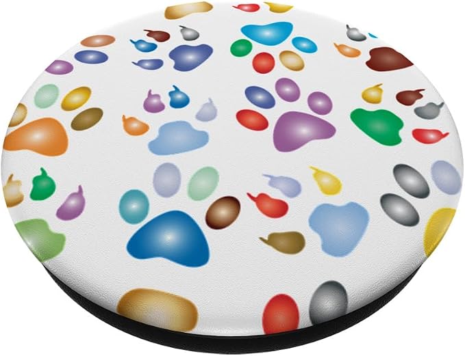 Cell Phone Button Pop Out Holder Cute Dog Paw Prints Design PopSockets PopGrip: Swappable Grip for Phones &amp Tablets PopSockets Adhesive PopGrip