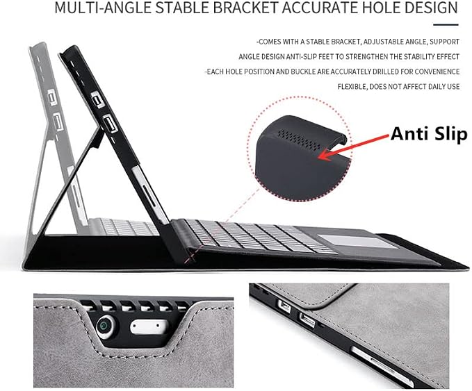 Protective Case for Surface Go 4/Go 3/Go 2 /Surface Go TabletSurface Go Case with Stylus HolderCompatible with Type Cover Keyboard Slim Lightweight Business Cover Accessories (Black)