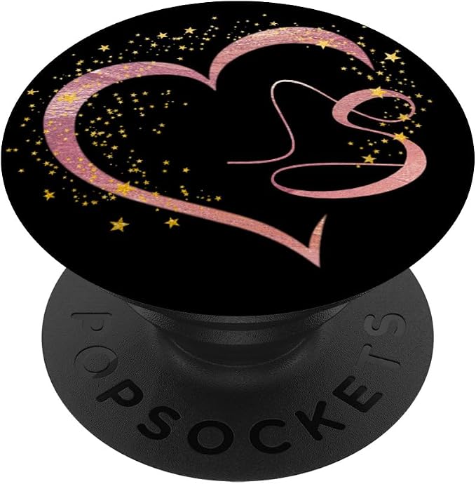 Pink Letter S Initial Heart Monogram PopSockets Adhesive PopGrip