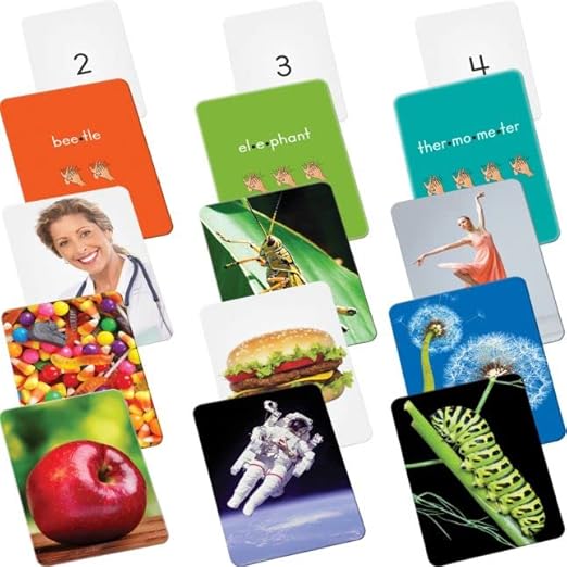 Really Good Stuff Syllable Photo Cards - 48 Cards