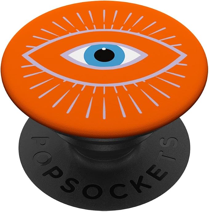 Light Pastel Purple Orange All Seeing Evil Eye PopSockets Adhesive PopGrip