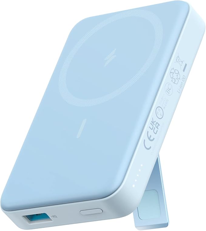 Anker 633 Magnetic Battery, 10,000mAh Wireless Portable Charger, 20W USB-C Power Bank with Stand, Magsafe-Compatible for iPhone 16/15/14 Series