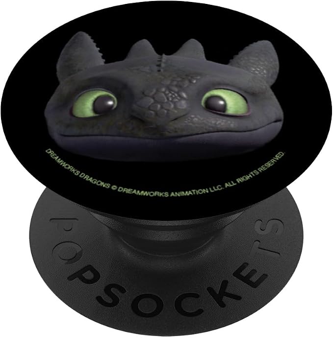 DreamWorks Dragons Toothless Night Fury Big Face Costume 3D PopSockets PopGrip for MagSafe