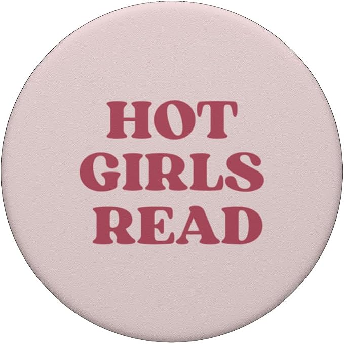 Artsthetic Collection: Bookish Hot Girls Read PopSockets MagSafe PopGrip for iPhone 12 13 14 - Pink