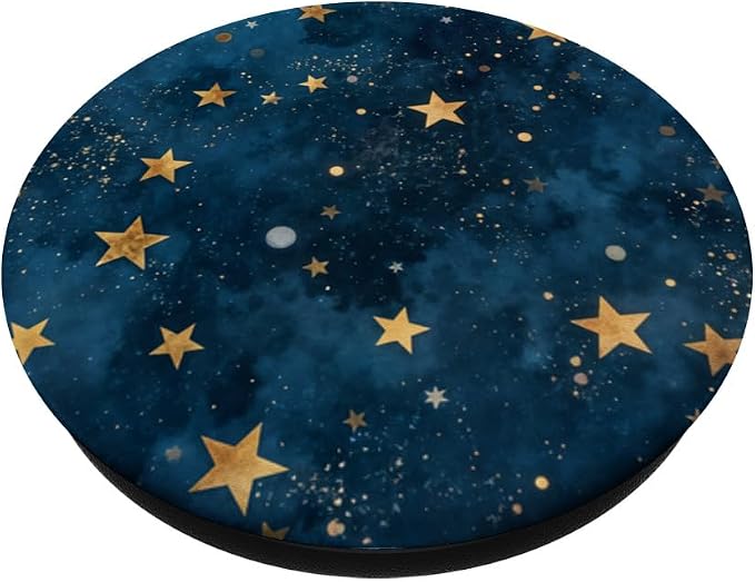 Blue Starry Pattern PopSockets PopWallet for MagSafe
