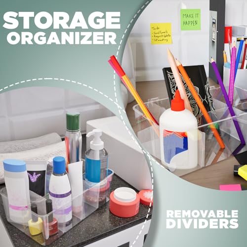 Utopia Home - Tea Bag Organizer With Lids, (2 Pack) Clear Pantry Storage Box - Stackable Partition Organizers or Holder With Lids For Drawers, Countertops, Fridge, Kitchen, Snack & Spice Organization - size: Pack of 2