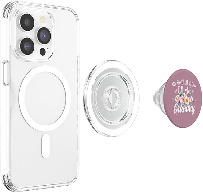 My Favorite People Call Me Grammy Floral Birthday Grammy PopSockets PopGrip for MagSafe