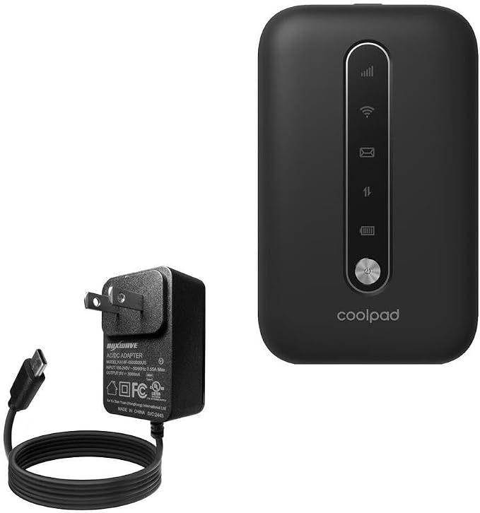 BoxWave Charger Compatible with MetroSMART Hotspot - Wall Charger Direct (15W) Rapid Charge Your Device with Built-in 3ft Cable