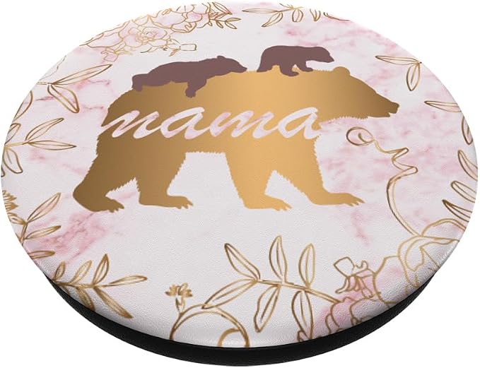 Mama Bear 2 Cubs Women Cell Phone Accessory PopSockets Adhesive PopGrip