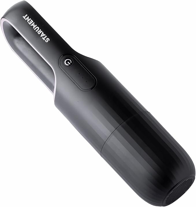 Starument Handheld Vacuum Cleaner - Cordless Vacuum Cleaner for Cleaning Dust, Dirt, Pet Hair Suction - Compact, Rechargeable & Wireless Device for Home, Office, Car - USB-C Cable, Crevice Suction