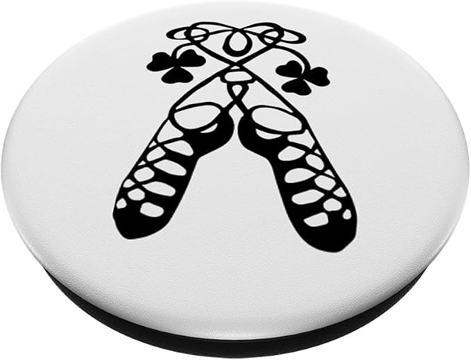 Girls Irish Dance Soft Shoes Ghillies Feis PopSockets Adhesive PopGrip