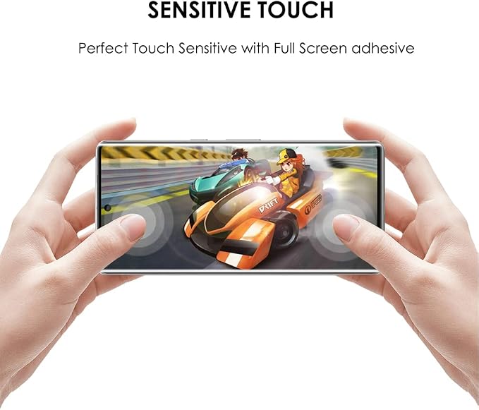 [3 Pack Pixel 7 Pro Screen Protector Tempered Glass [UV Set] Edge to Edge Full Screen Adhesive [Scratch Repair] Sensitive Touch Fingerprint-ID Compatible