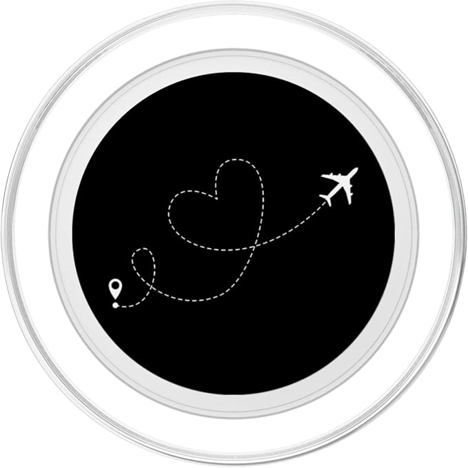 Love Travel Airplane Heart Flying Destination Traveling PopSockets Adhesive PopGrip