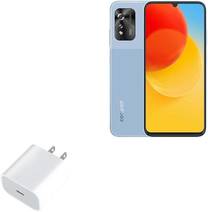 BoxWave Charger Compatible with Coolpad Cool 30i - PD GAN miniCube (30W) 30W Tiny PD GAN Type-C Wall Charger - Winter White