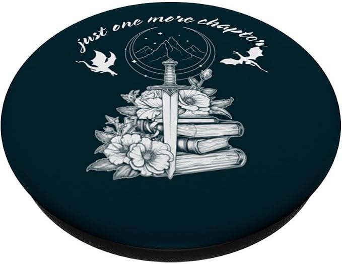 Just One More Chapter Book Dragon Romantasy Reader Bookish PopSockets PopGrip for MagSafe