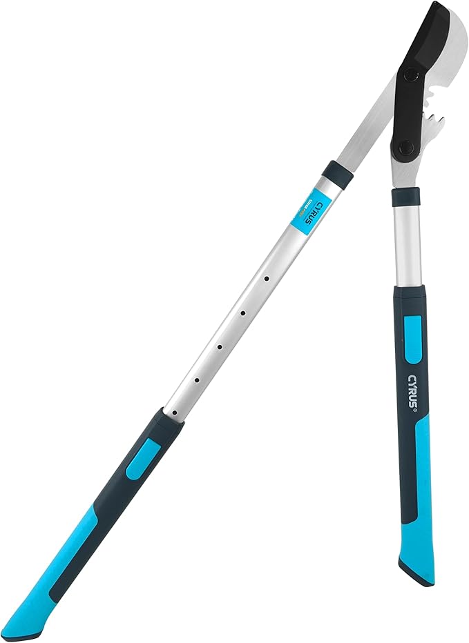 CYRUS Loppers for Tree Trimming,28 inch- 41 inch Extendable Lopper Tree Branch Cutter,Garden Loppers with 2 inch Thick Branch Carbon Steel Sharp Blade with Compound Action,Non-Slip Long Handle