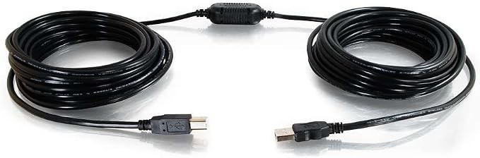 C2G 52107 USB A to A Long USB Extension Cable 6.56 Feet (2 Meters) Black (Pack of 2)
