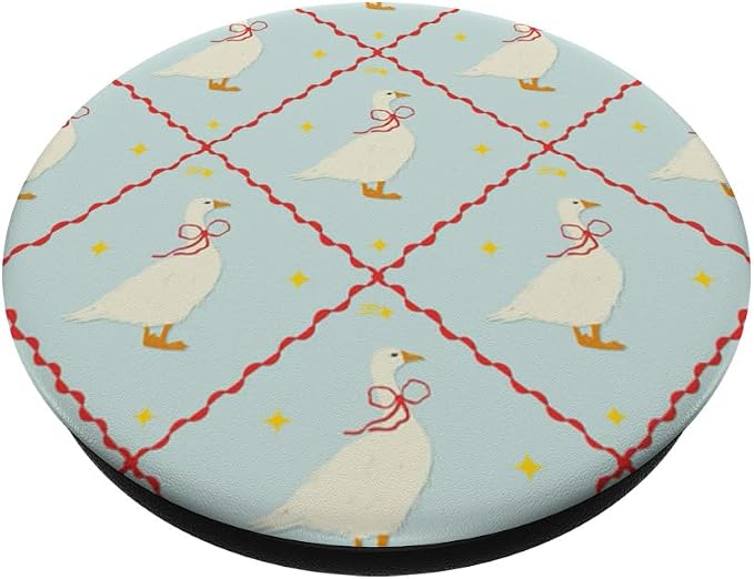 Blue Goose Bow Farm Pattern PopSockets PopGrip for MagSafe