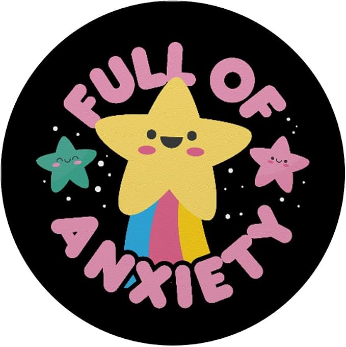 Full of Anxiety Cute Kawaii Kawaii Goth Pastel Goth PopSockets Adhesive PopGrip