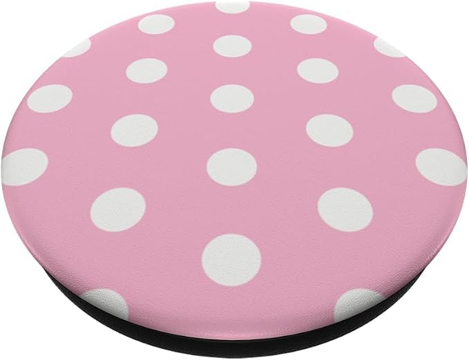PopSockets Phone Grip - Pink &amp White Polka Dots PopSockets Adhesive PopGrip