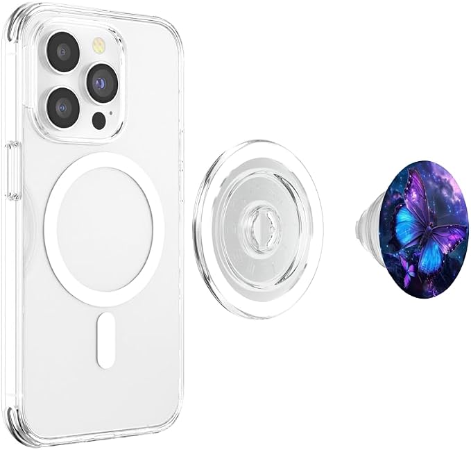 Purple Butterflies PopSockets PopGrip for MagSafe